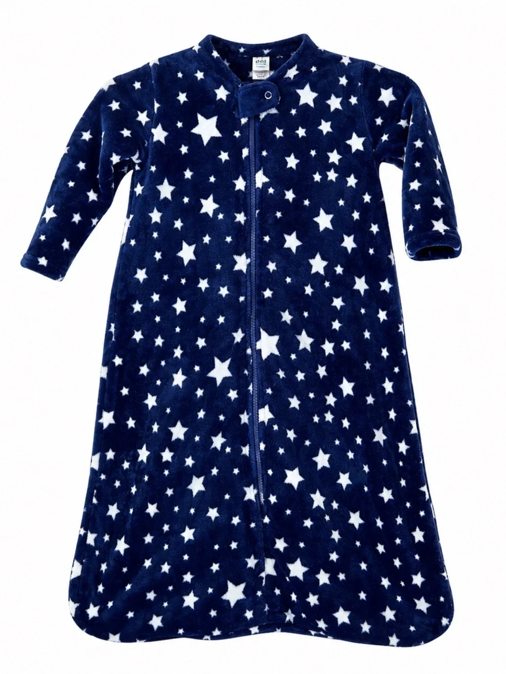 Hudson‎ Baby 12-18M Plush Fleece Sleep Sack Long Sleeve Wearable Blanket Blue